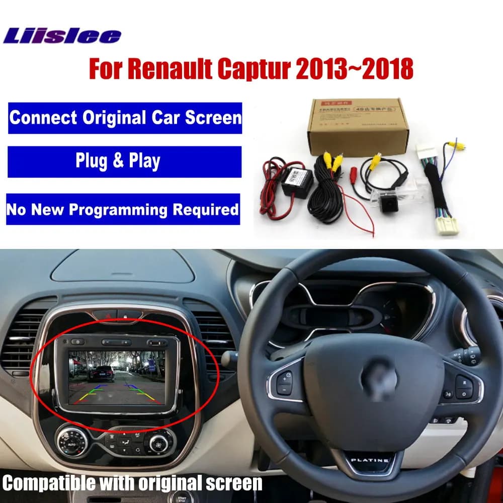 Caméra de recul compatible avec l'écran d'origine pour Renault Captur 2013-2018, accessoires de stat