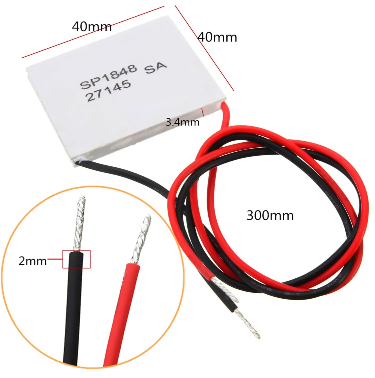 Générateur thermoélectrique Peltier TEG Tech, haute température 150 ℃, 40x40mm, nouveau