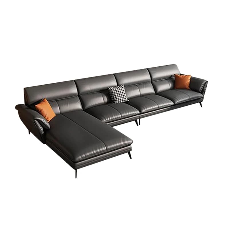 Ensemble de canapé en cuir pour salon, salon minimaliste moderne