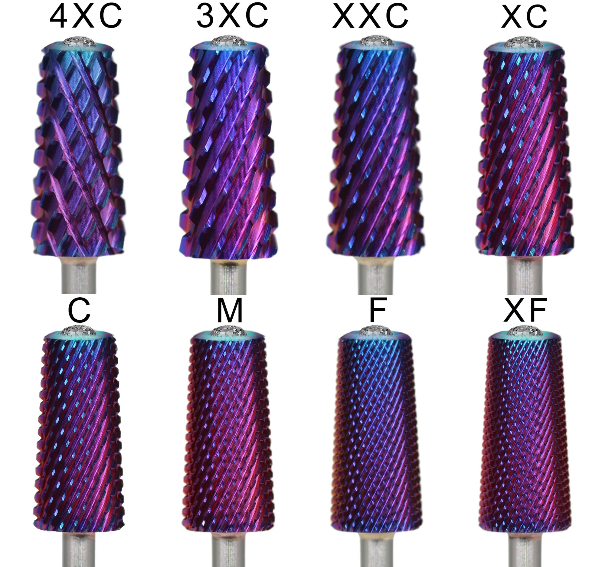 RolinStar 6.6 sécurité grand diamant cristal trapèze cônico baril violet acier carbure fraise foret