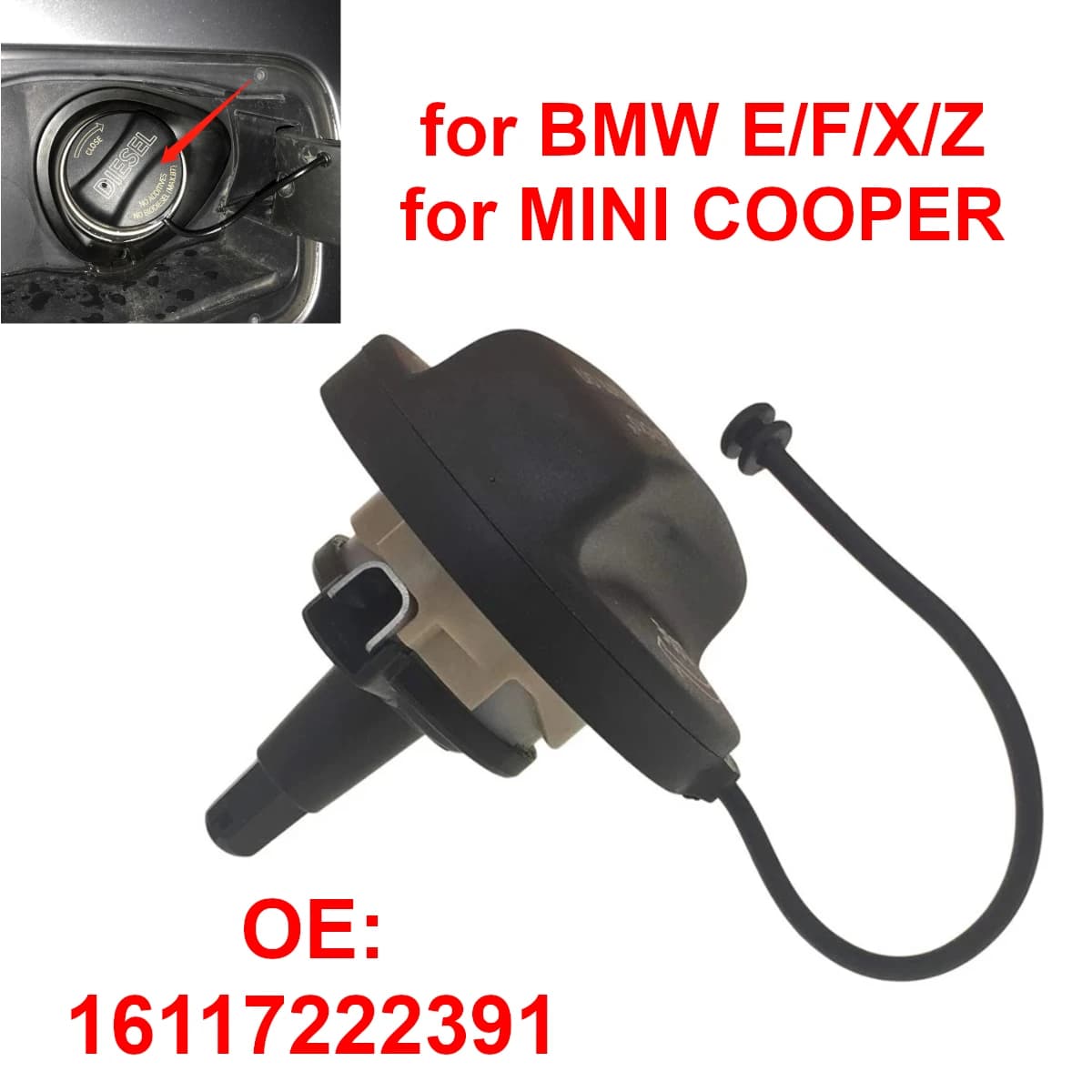 Bouchon de réservoir de carburant intérieur de voiture, pour BMW 1 2 3 4 5 6 7 X1 X2 X3 X4 X5 X6 Z4