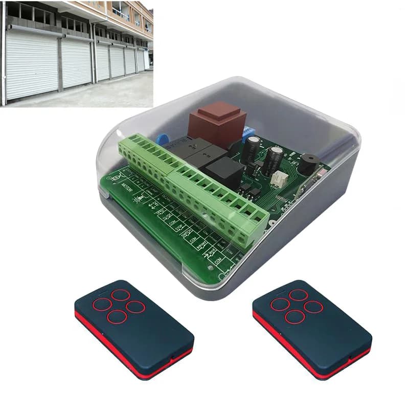 Récepteur de moteur tubulaire avec émetteur, porte de garage, code d'apprentissage, 220 Mhz, 4 canau