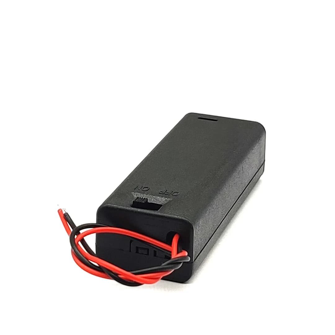 Support de batterie AA 1/2/3/4 emplacements, boîte de rangement de piles AA 1.5V/3V/4.5V/6V avec fil