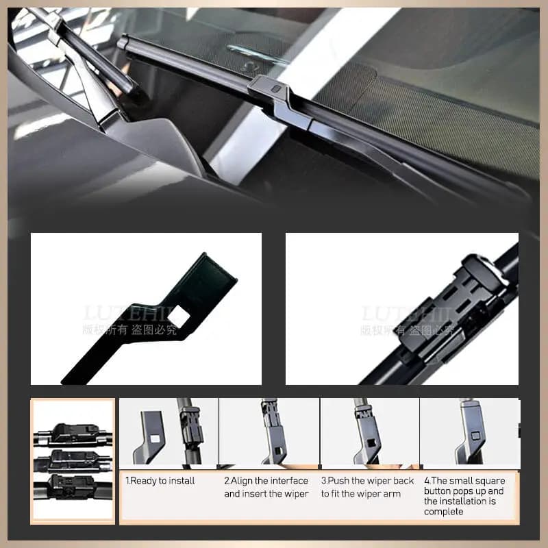 Pour FIAT 500 312 2007-2017 2008 2009 2010 2011 balais d'essuie-glace avant et arrière brosses de fe