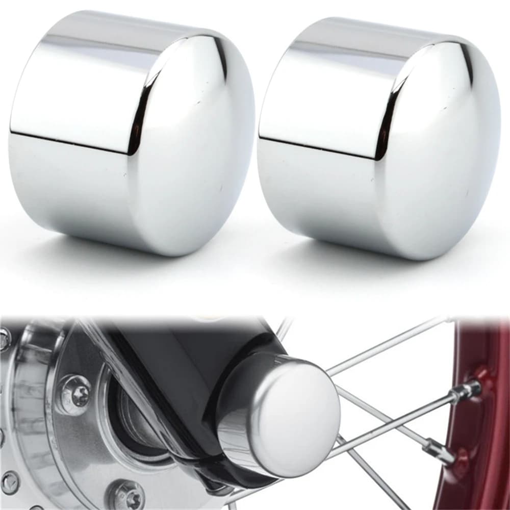 Couvercles d'écrou d'essieu avant de moto, 2 pièces, capuchons en aluminium noir/Chrome pour Harley