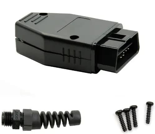 Connecteur à angle femelle obd2, 16 broches, prise de fil femelle, adaptateur OBD ii, outils de Diag