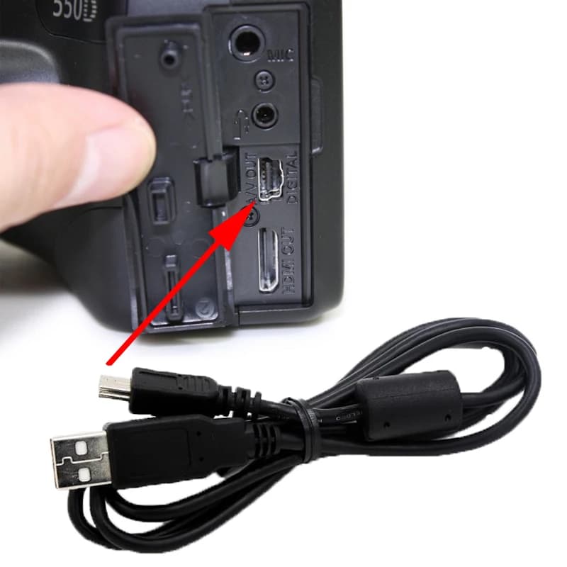 Câble USB pour ligne de données d'appareil photo SLR, pour IL 5D 7D 10D 20D 450D 500D cape D 600D 65
