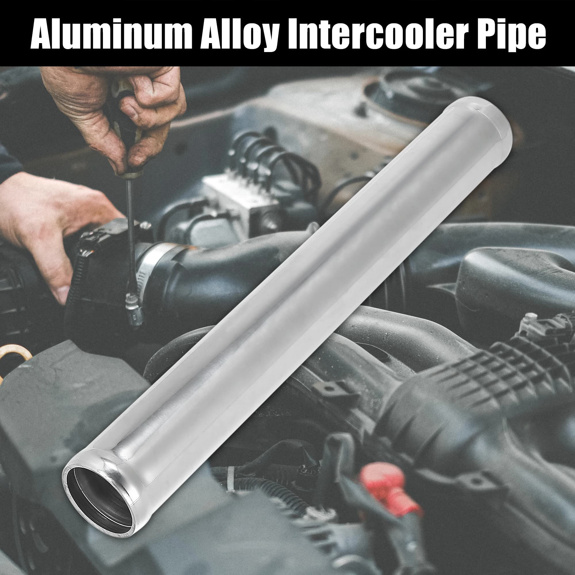 X Autohaux Tube d'admission en alliage d'aluminium OD 38/45/51/63/76/89/102MM tuyau de refroidisseur