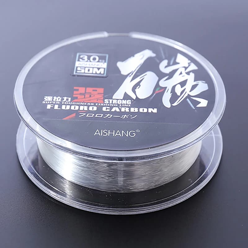 50M Super fort 100% fluorocarbone ligne de pêche en Fiber de carbone ligne Leader sel coulant ligne