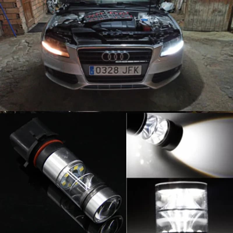 Ampoules LED au xénon blanc P13W Canbus sans erreur, 2 pièces, pour Audi A4 B8 NonFL (2008 – 2015),
