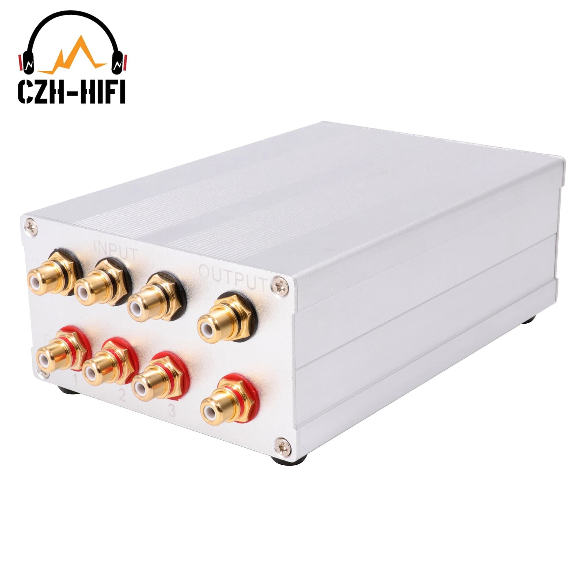 Sélecteur de source audio entièrement en aluminium usiné, convertisseur de commutation, séparateur d