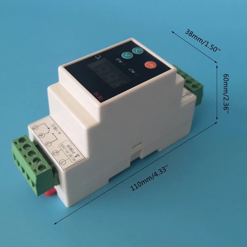 AC90~260V -40~110 ℃ Thermostat sur Rail Din avec capteur, sortie relais bidirectionnelle, contrôle