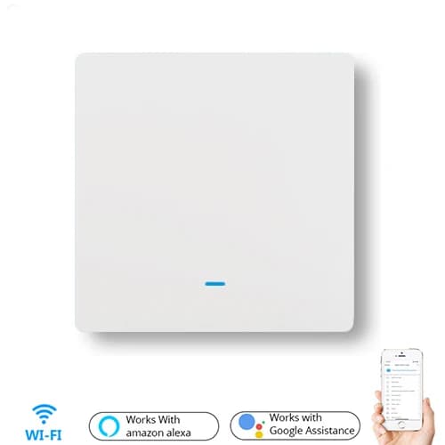 Interrupteur intelligent WiFi, bouton poussoir, interrupteur mural, EU AC 90v 250v, sans neutre, con