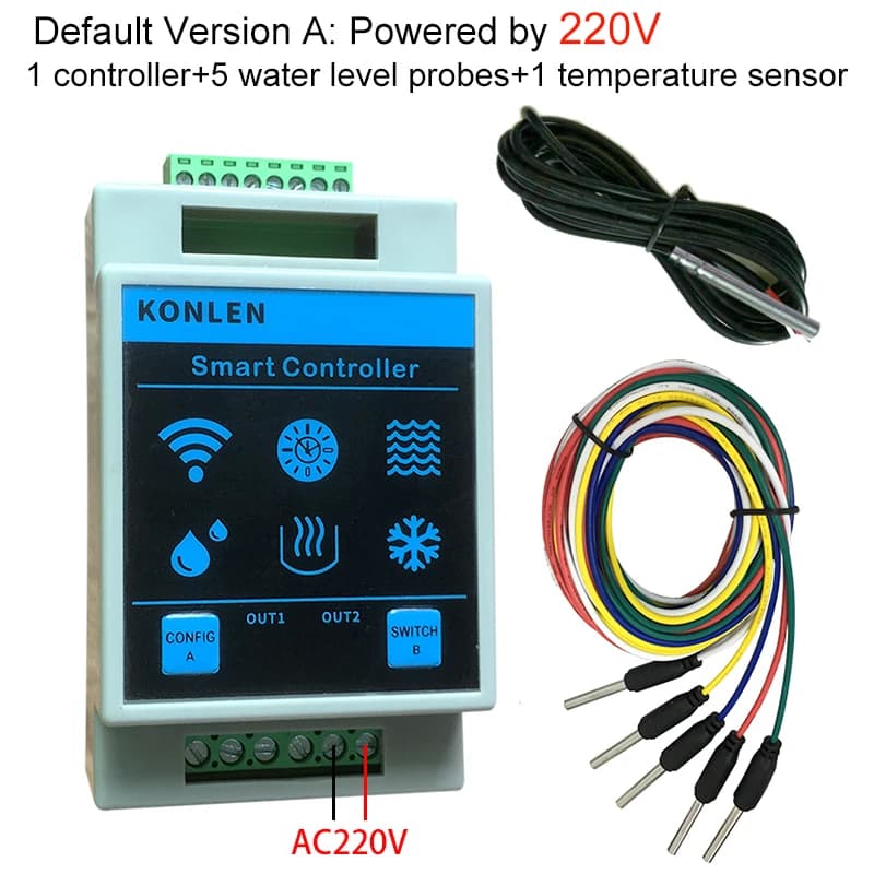 Capteur de température Smart Life, niveau d'eau, contrôleur Therye.com, application, alarme de fuite