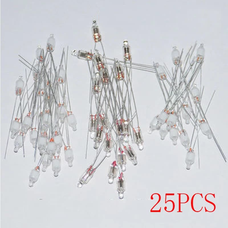 25 pièces ampoule néon indicateur lampes rouge vert bleu rouge Orange néon signe 4X10 5x12mm néon-lu
