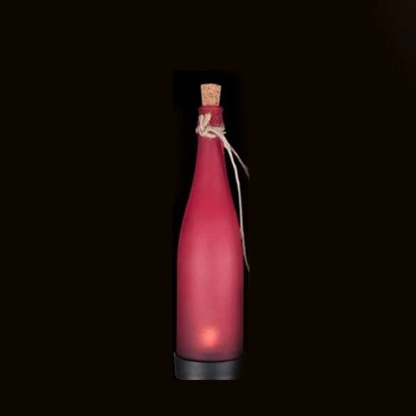 Lampe solaire suspendue en forme de bouteille de vin, luminaire décoratif de paysage, idéal pour un