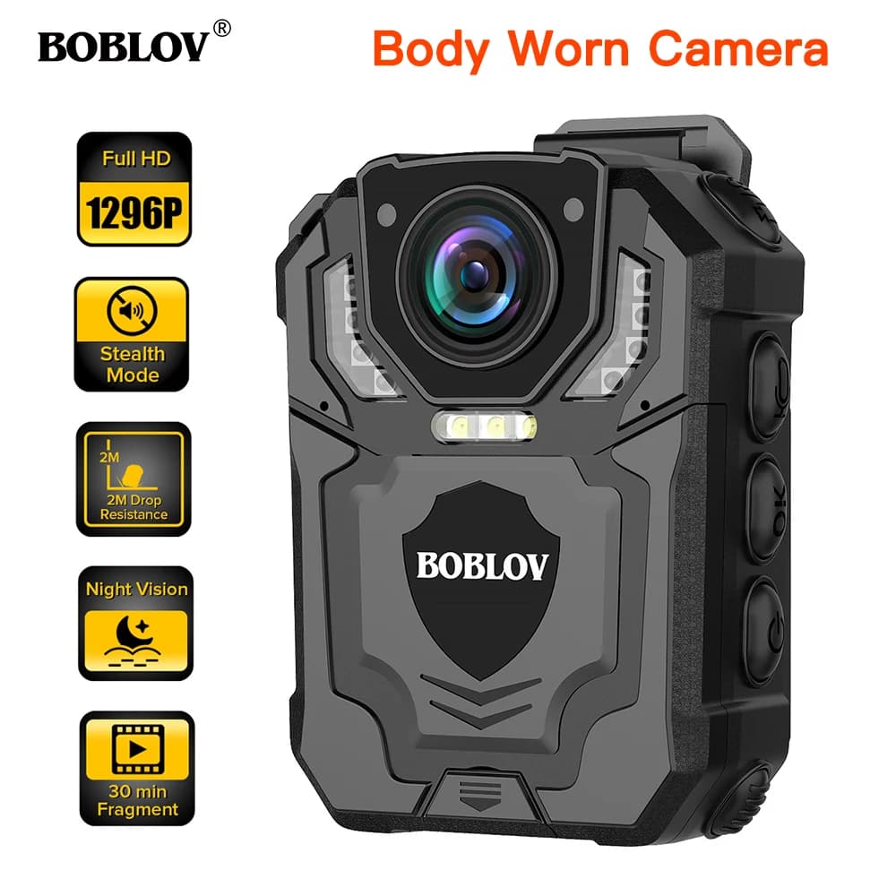 Boblov-Mini caméra Linge portable, enregistrement audio et vidéo T5, caméra de police, loi poly, vis