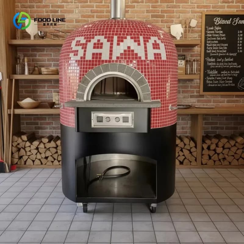 Four à pizza professionnel sur mesure, grand modèle, italien, en briques de terre cuite, pour extéri
