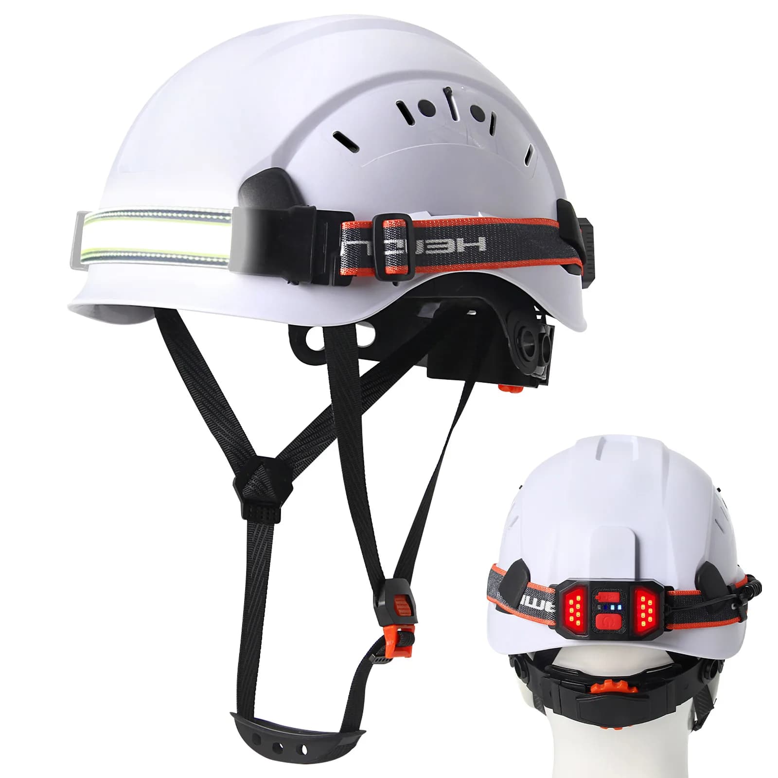 Casque de sécurité de Construction avec lampe frontale Led CE ABS casque léger ANSI travail industri