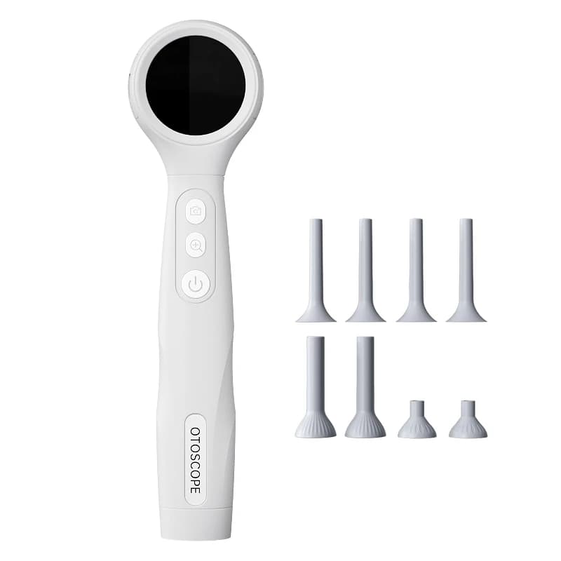 Endoscope auriculaire HD, otoscope visuel portatif avec écran IPS de 1,38 pouces, caméra d'inspectio