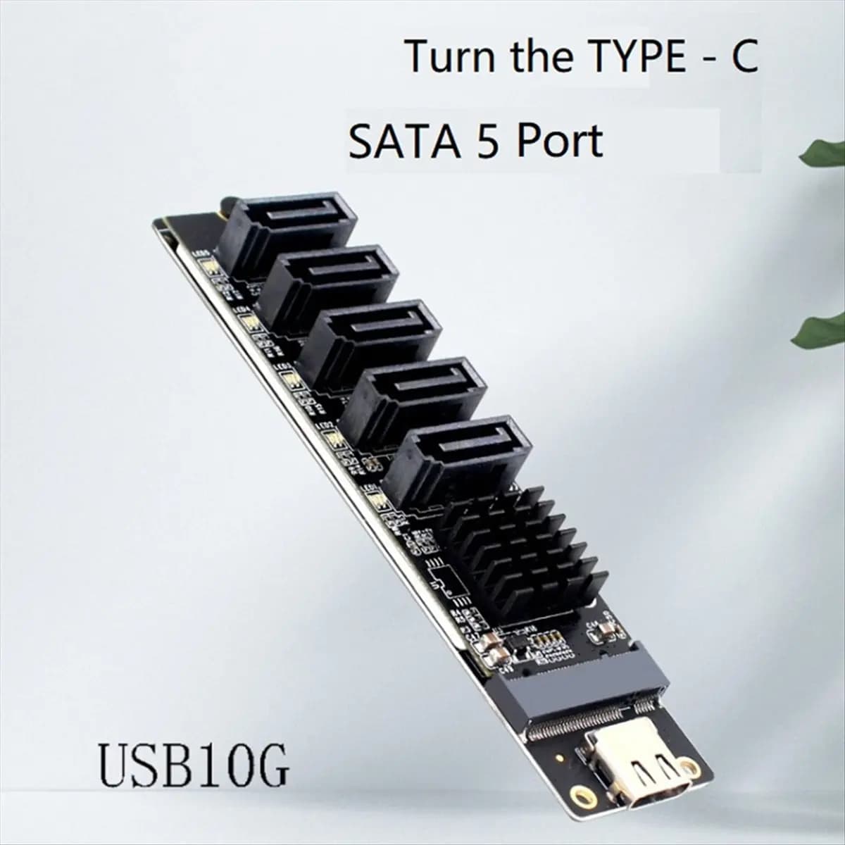 Carte de conversion adaptateur Perfect-TYPE-C vers SATA3.0 5 Ports 6Gbps USB10G JM575 + JMS580 pour
