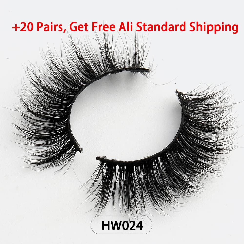 Livraison directe en gros naturel vaporeux 3d vison faux cils maquillage vison faux cils avec bande
