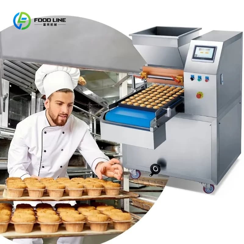 Machine entièrement automatique pour la fabrication de cupcakes, machine à déposer le gâteau au masc