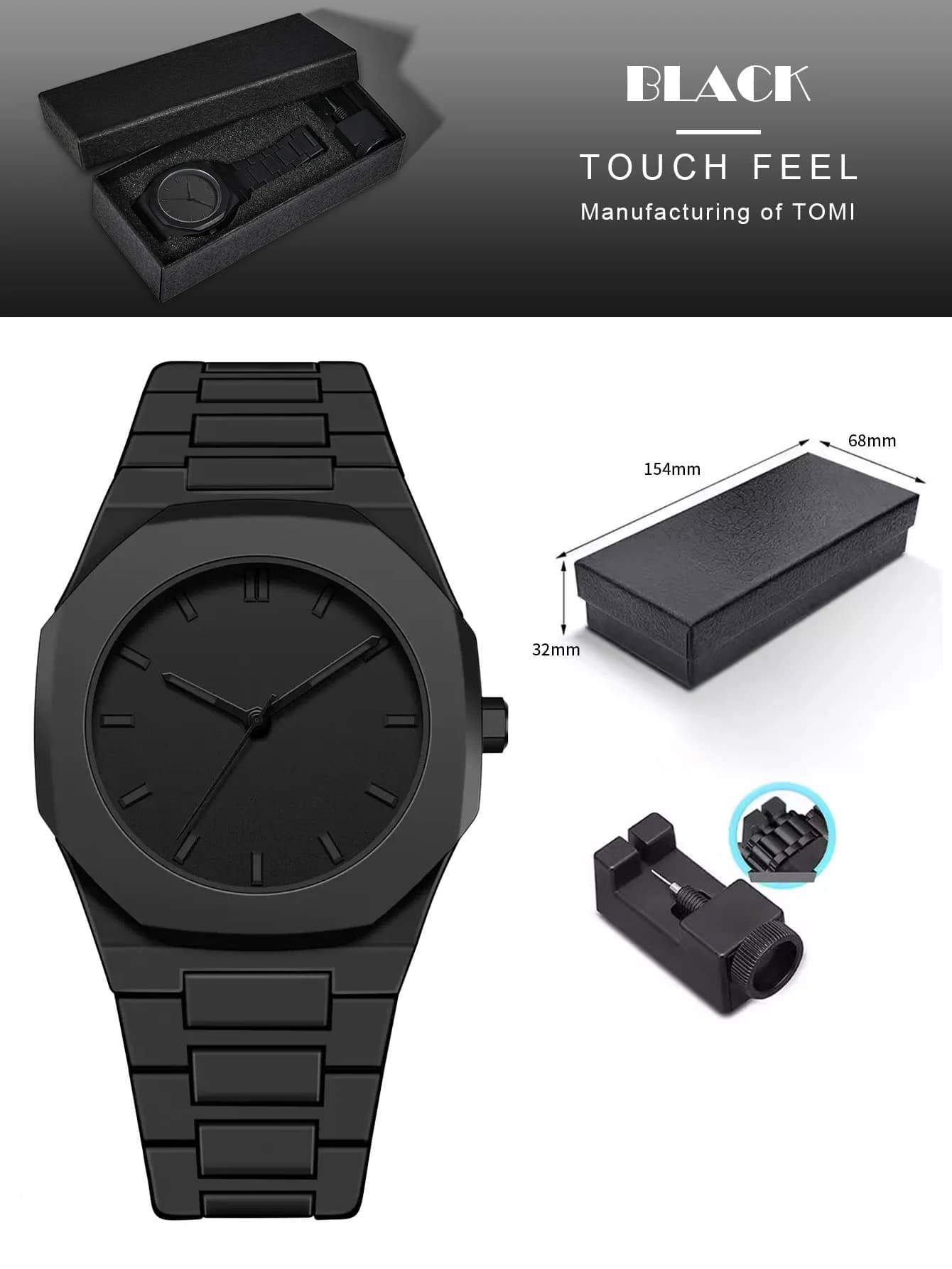 TOMI Montre homme Montre à quartz Style simple