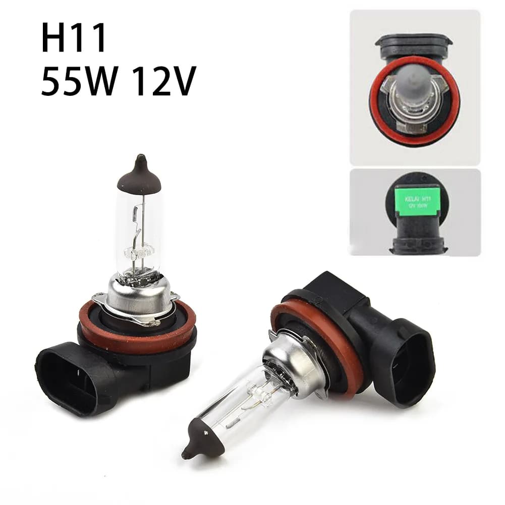 Phare de voiture halogène H11, 2 pièces, ampoules de conduite à faisceau bas, antibrouillard, feux d