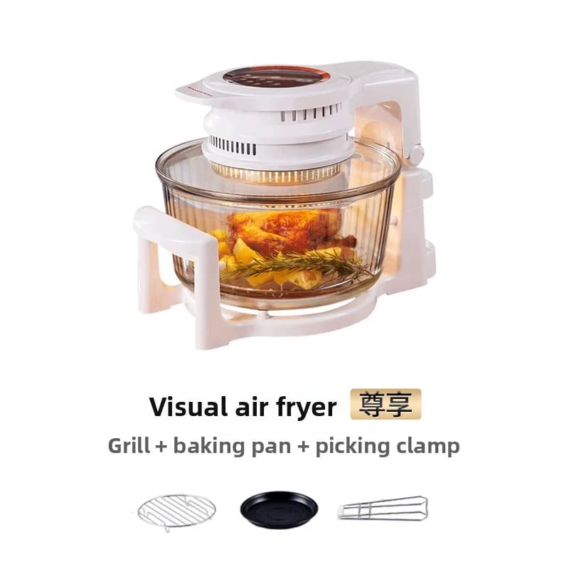 Friteuse à Air visuelle nouvelle maison 17L grande capacité multi-fonctionnelle en verre friteuse él