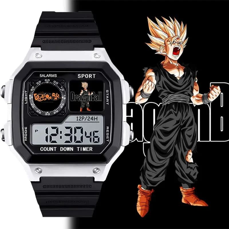 Dragon Ball montre dessin animé mignon et élégant unisexe étudiant montre numérique étanche pour les