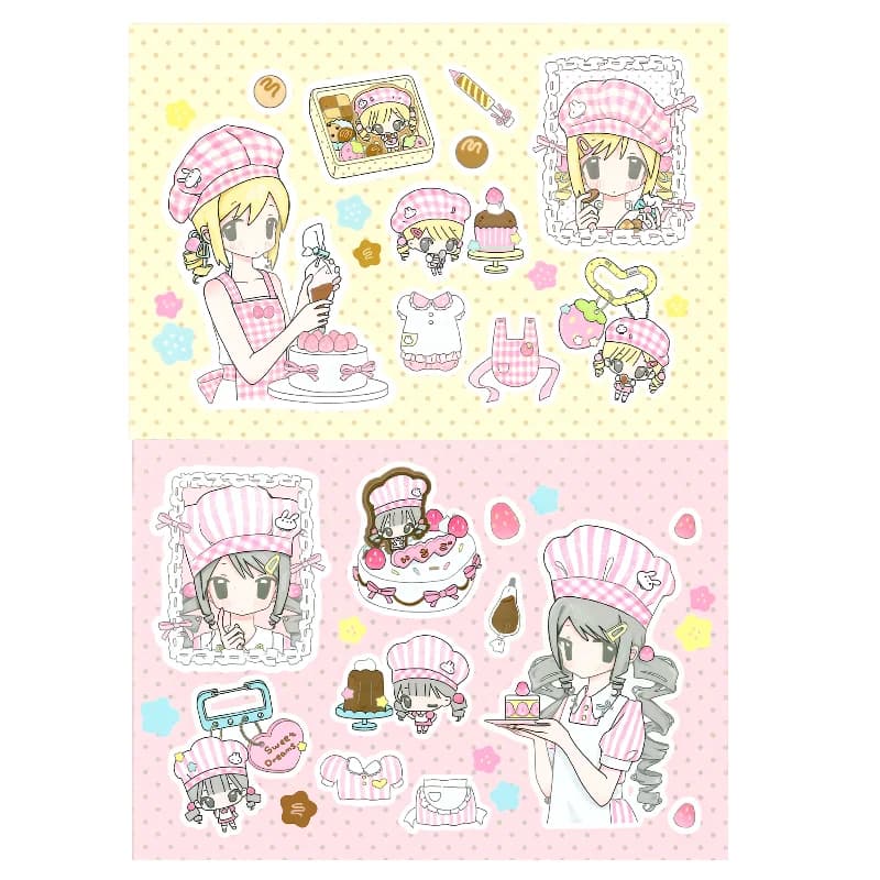 Ensemble d'autocollants mignons Kawaii pour filles de boulangerie, pour scrapbooking, journalisation