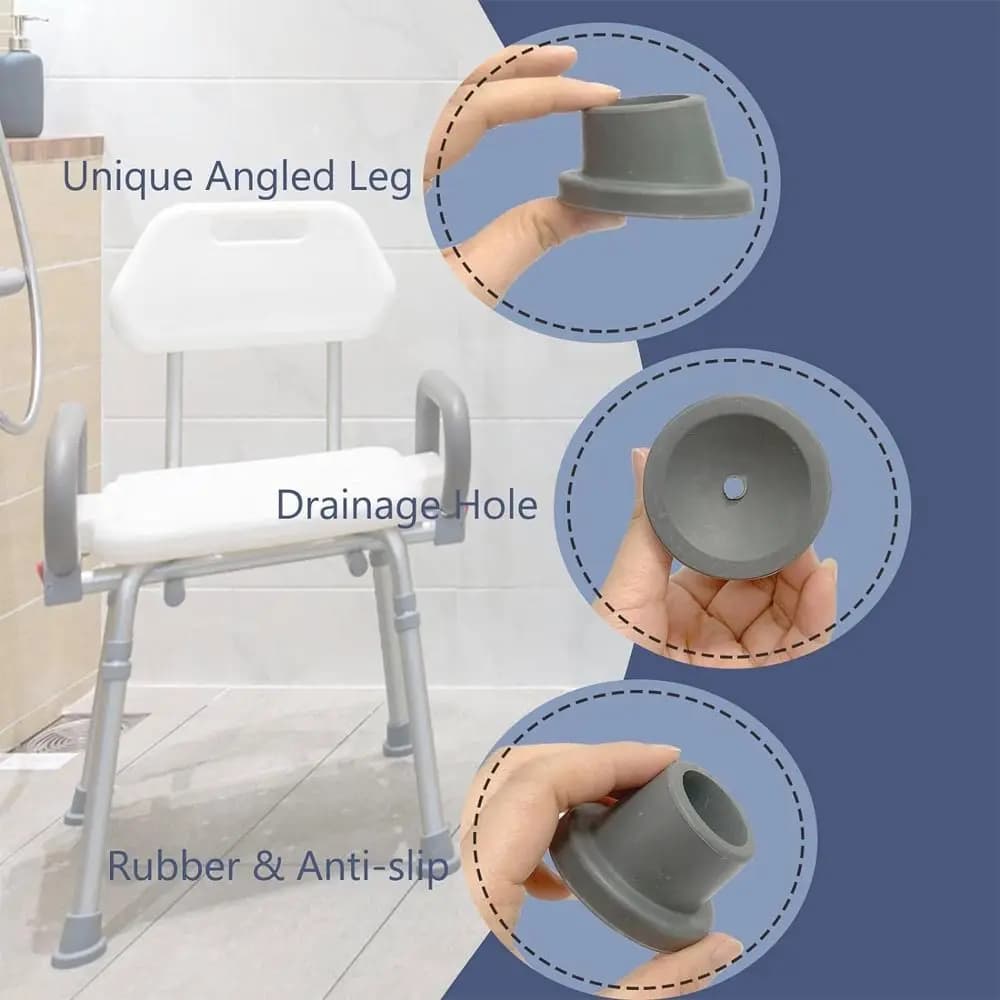 Pieds de remplacement pour siège de bain, chaise de douche, coussinet de pieds en caoutchouc de pent