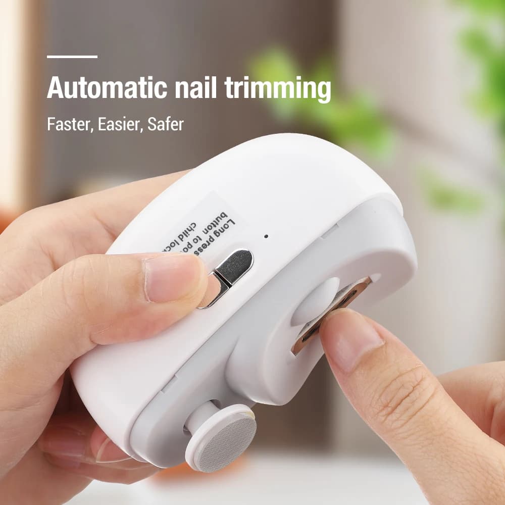 Coupe-ongles électrique 2 en 1, manucure, anti-éclaboussures, pour bébé, ciseaux à doigts et orteils
