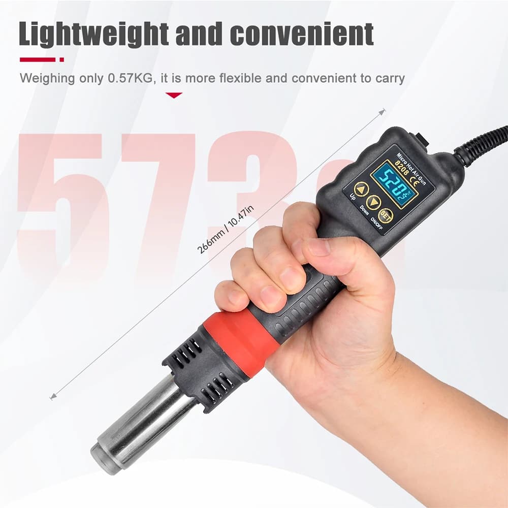 JCD pistolet à Air chaud 8208 Micro Station de soudage de retouche LCD sèche-cheveux numérique pour