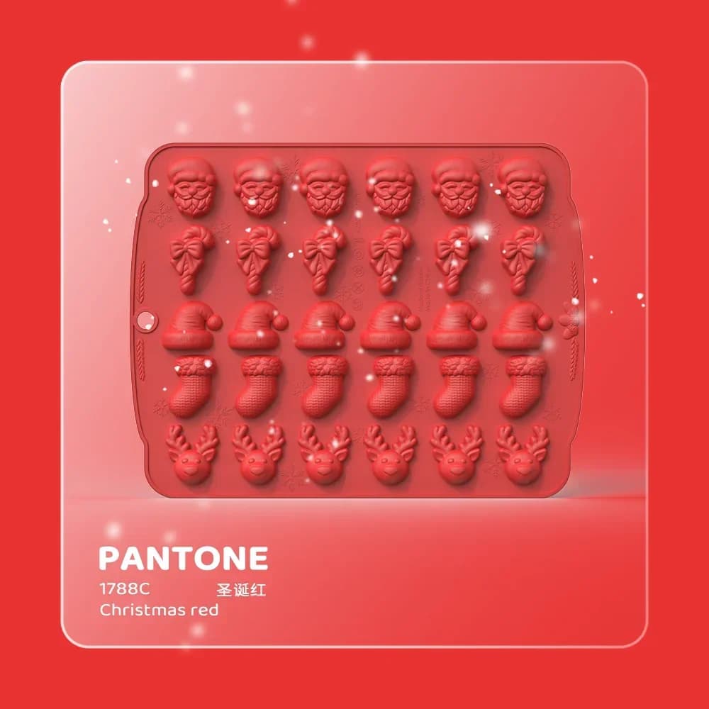 Moule à gâteau de Noël en silicone, moule à chocolat, arbre de Noël, nouveau, 5 en 1
