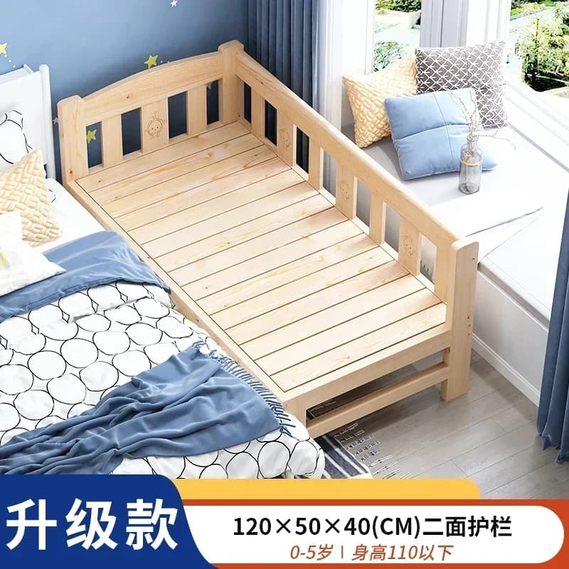 Lit de chevet simple pour garçons et filles, lits nordiques en bois massif pour petits enfants avec