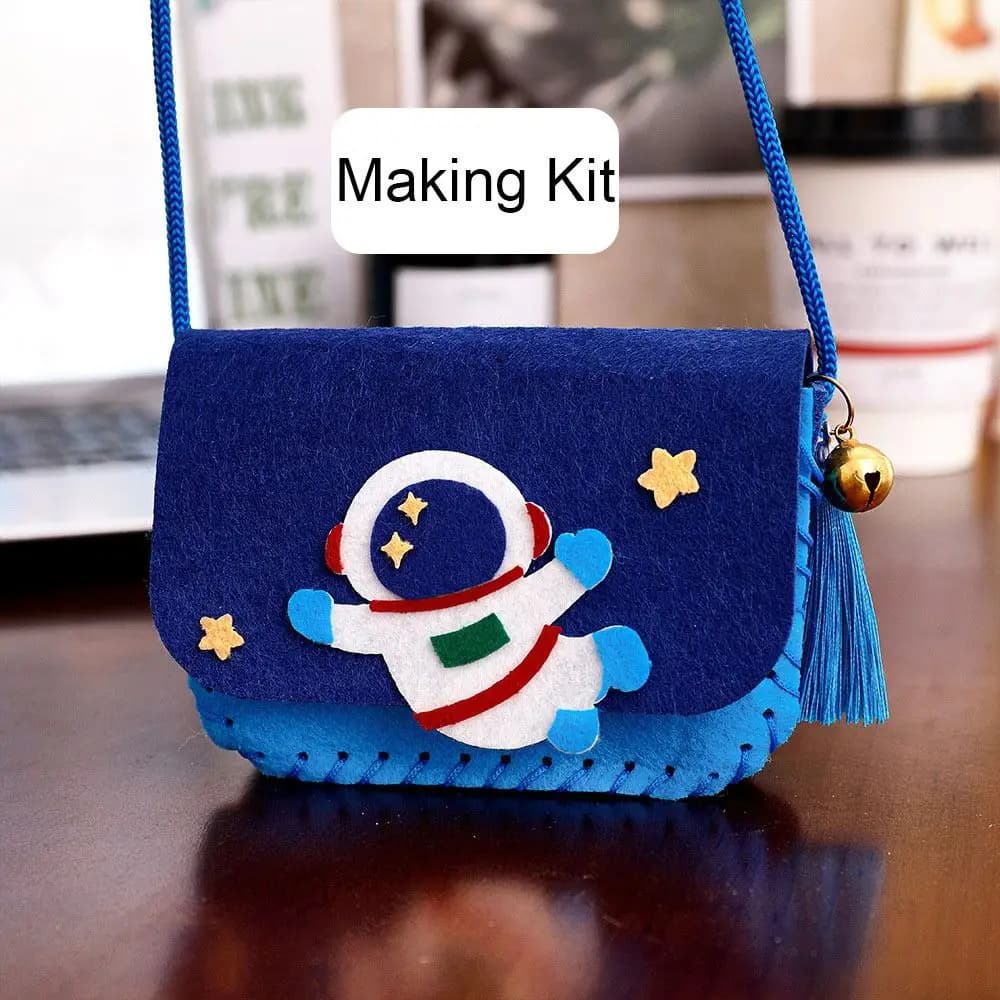 Kit de fabrication de sacs en feutre, cadeau, artisanat de dessin animé, sac d'art fait à la main, j
