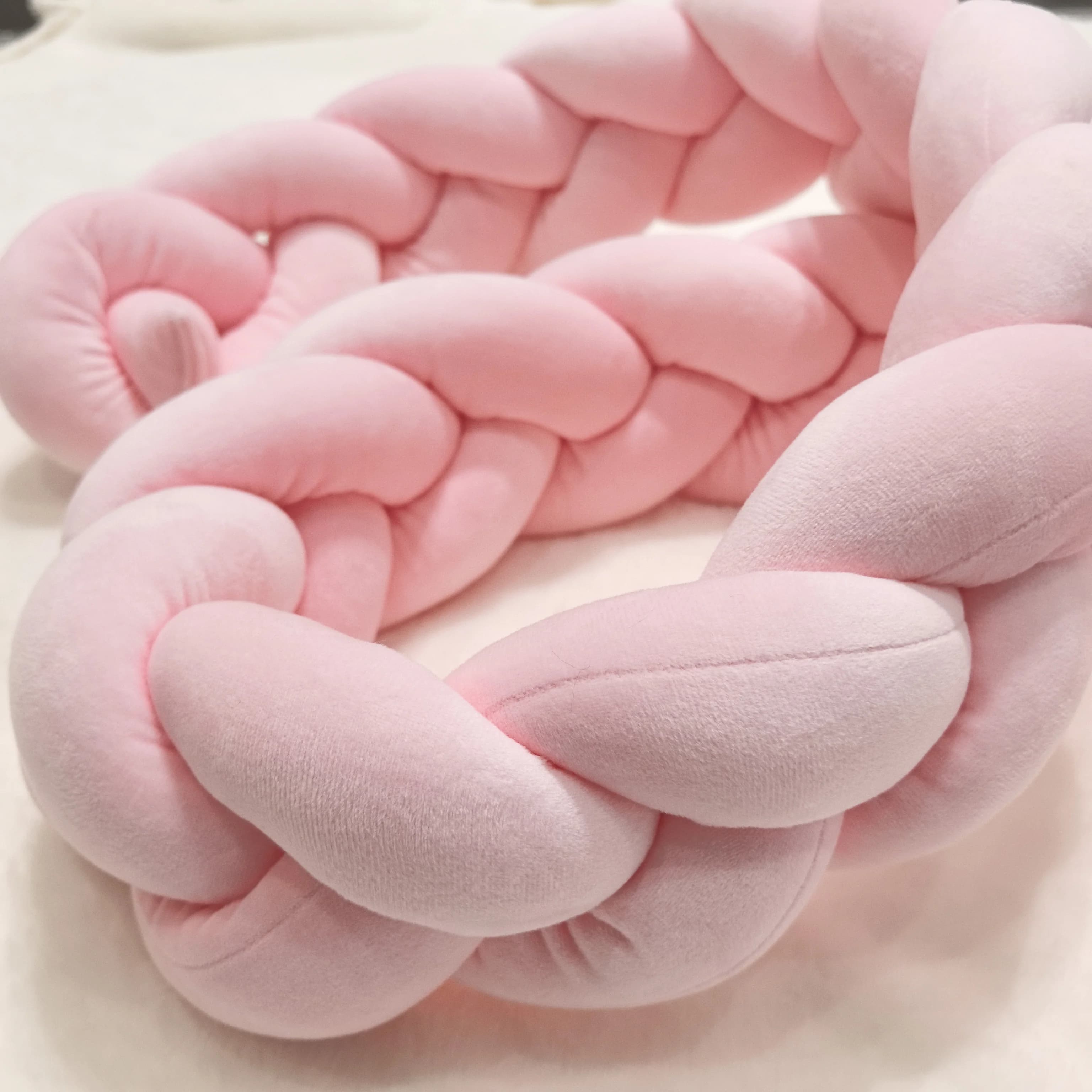 1M/2M/3M/4M bébé pare-chocs lit tresse noeud oreiller coussin pour infantile berceau protecteur lit