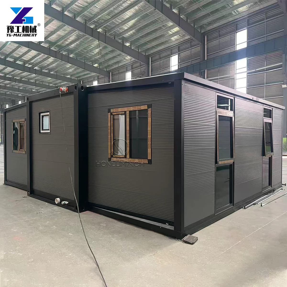 Villa de luxe préfabriquée en conteneur maritime, 3 chambres, maison extensible, maison mobile 20FT