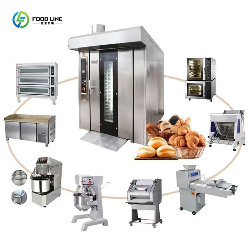 Machines de boulangerie complètes personnalisées, ensemble complet industriel de pain, de gâteaux, d