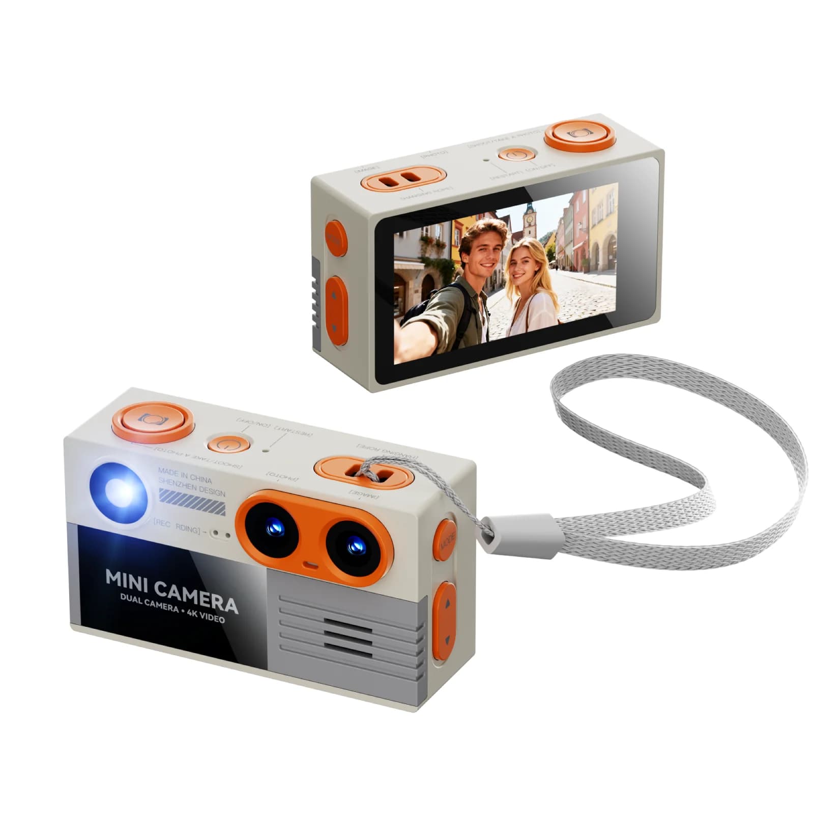 Caméra miniature rétro G9 4K avec flash intégré, caméra de sport d'extérieur, prise de vue vidéo, fi