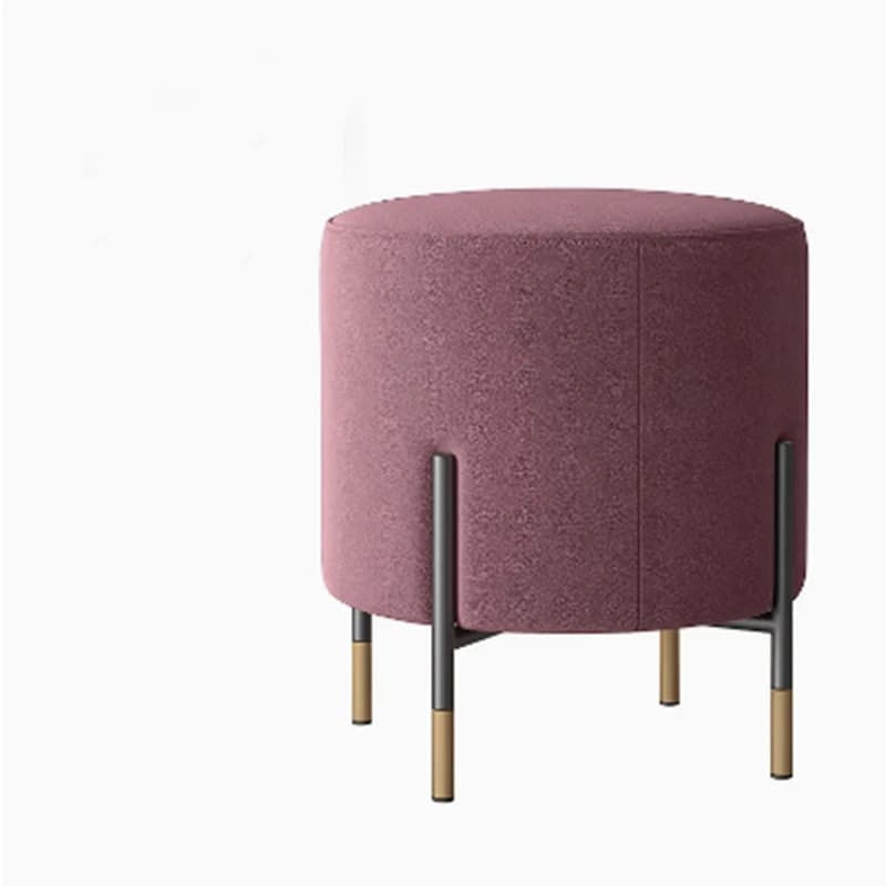 Tabouret rond de luxe léger scandinave, tabouret de canapé de personnalité créative, repose-pieds en