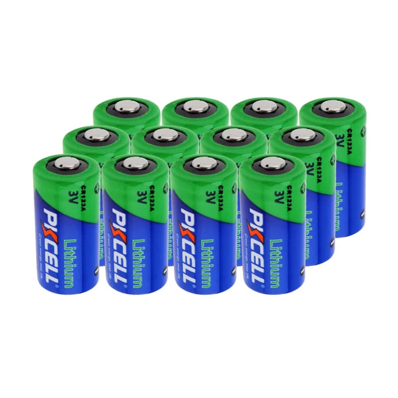 12 piles au lithium PKCELL CR123A 3V CR 123A CR17345 16340 non rechargeables pour les détecteurs de