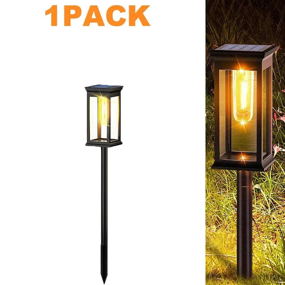 Lampes solaires de jardin LED, lampes solaires pour allée, extérieur, étanches, marche/arrêt automat