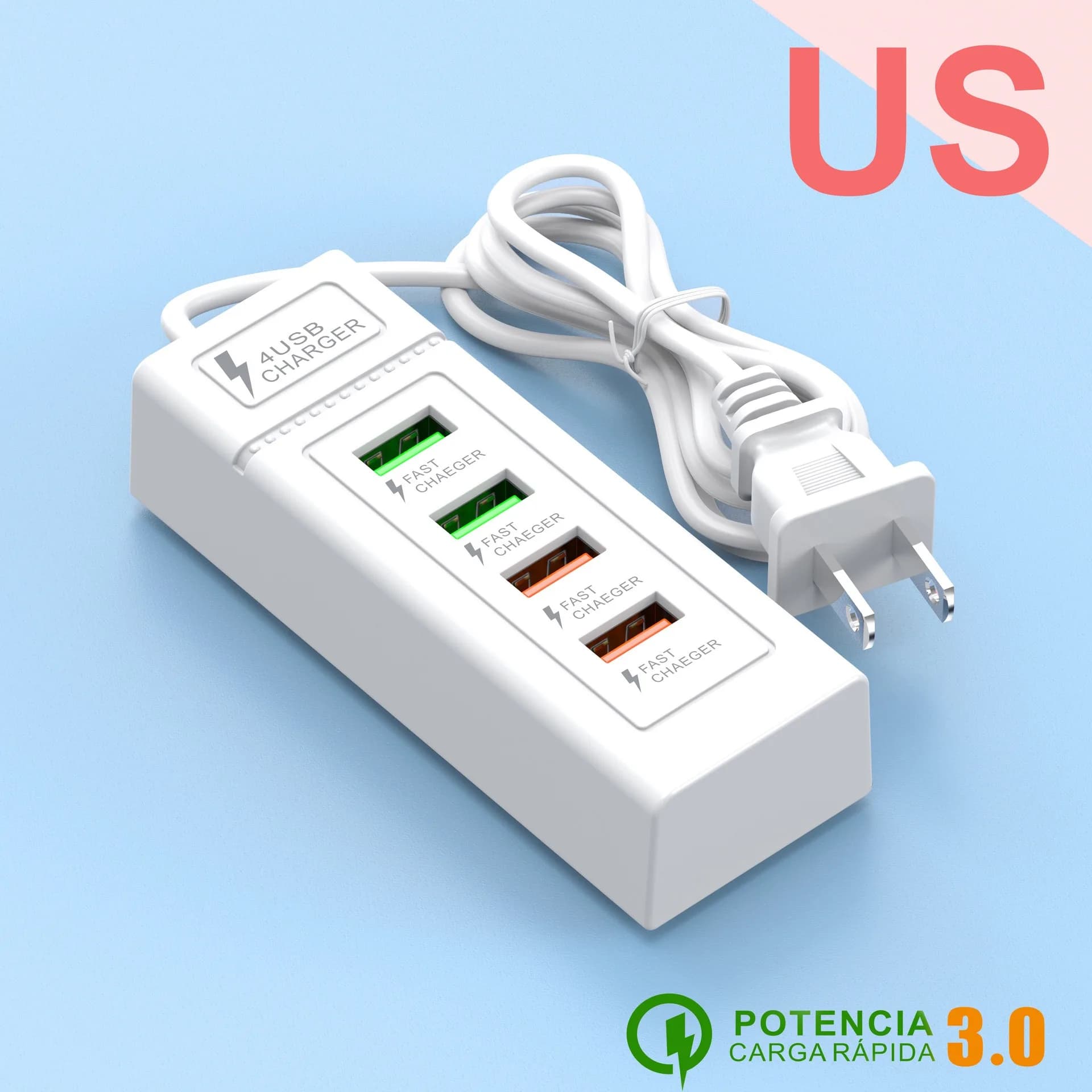 Chargeur mural USB de Type C, 4 Ports, charge rapide, pour iPhone, Samsung, Xiaomi, Huawei, prise ue