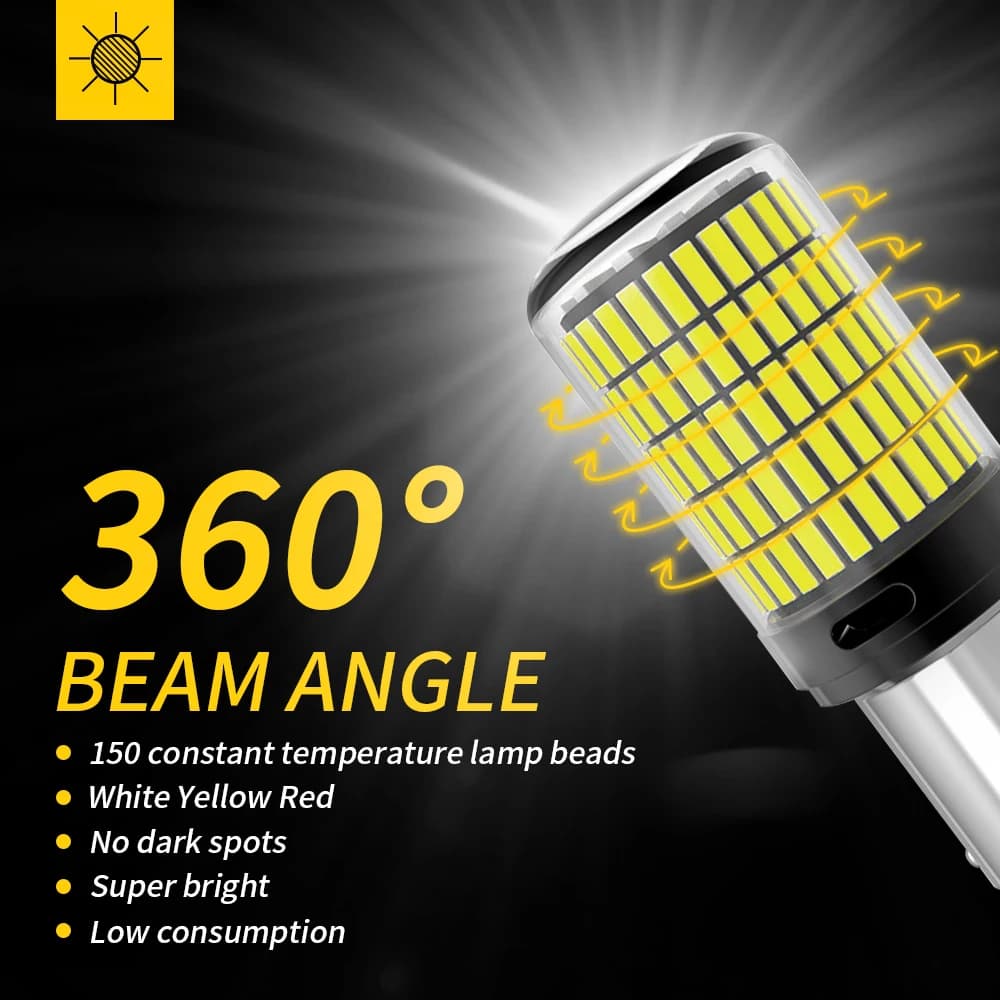 2x plus récent 4014 150SMD 1156 BA15S P21W BAU15S PY21W 1157 BAY15D P21/5W 7440 7443 ampoule LED Can