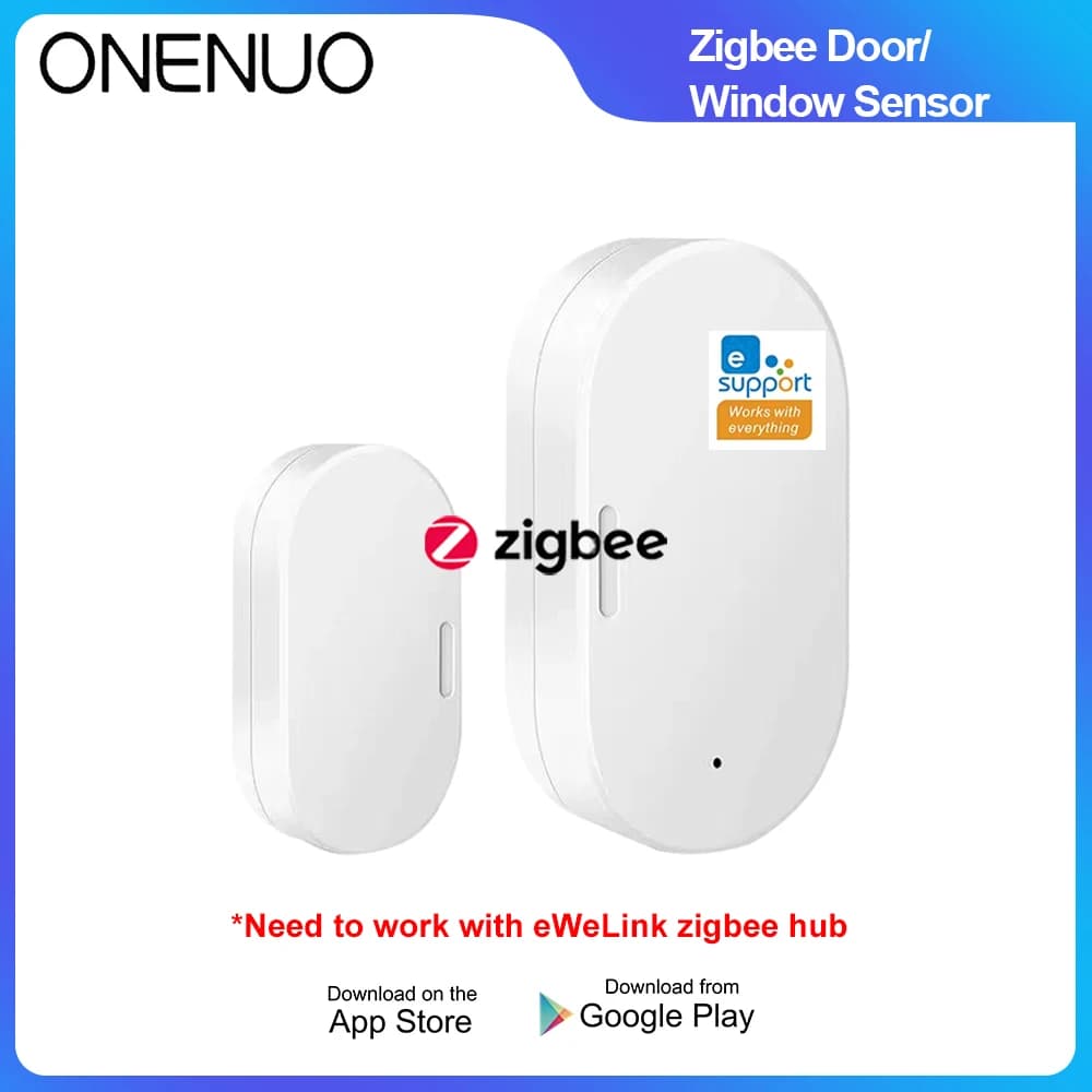Capteur d'alarme d'ouverture/fermeture de porte Zigbee, détecteur de fenêtre magnétique sans fil, fo