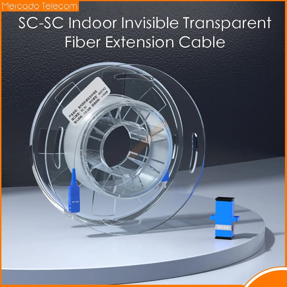 FTTH Gigabit Invisible Transparent Fibre Optique, Caché, Unique Core, Cat, Extension, Câble, Nik