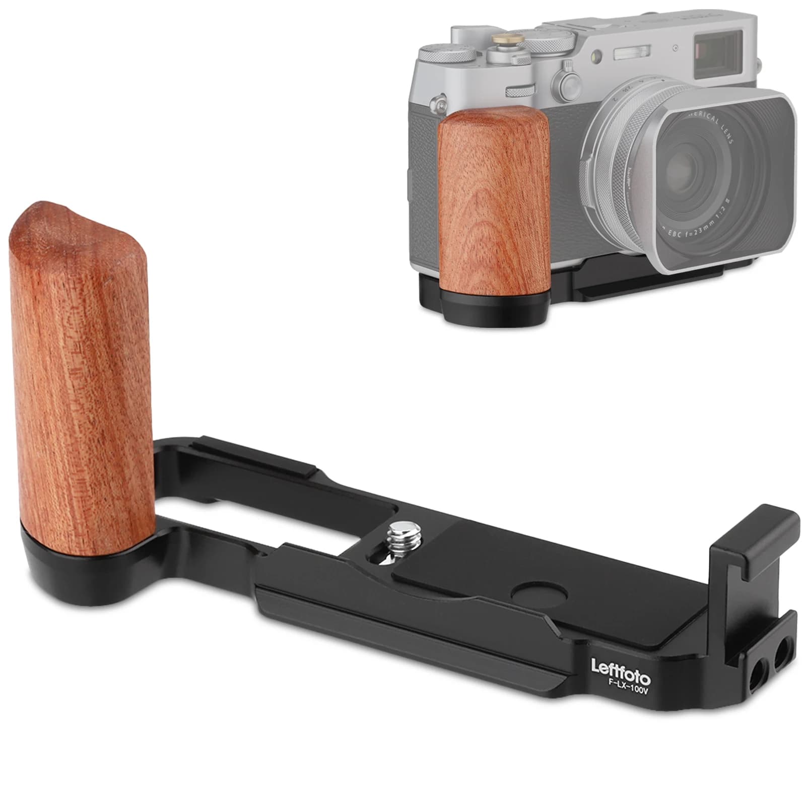 LEFTFOTO-Appareil photo X100VI X100V L Plate prompt ke avec poignée en bois pour appareil photo numé